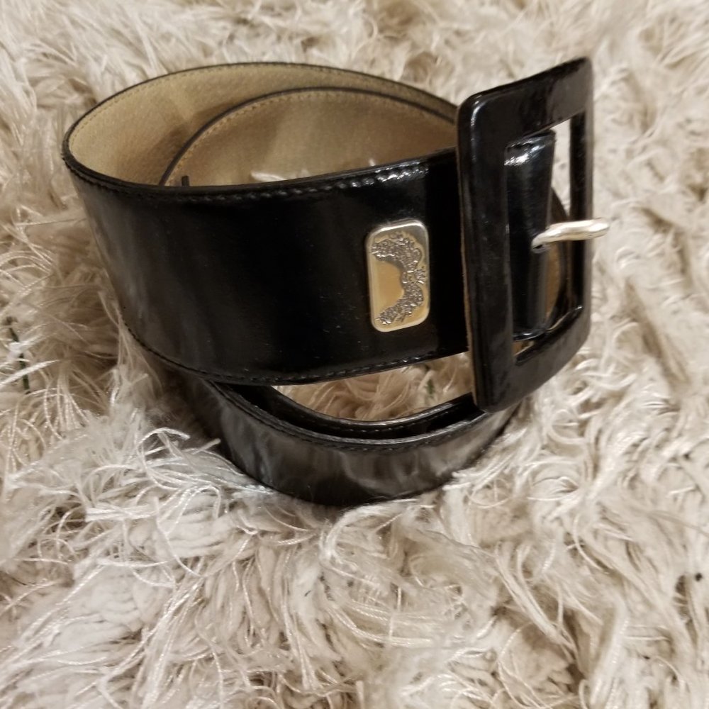 Black Patent Leather Belt